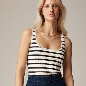 J.Crew NEW pointelle striped top Sz Small